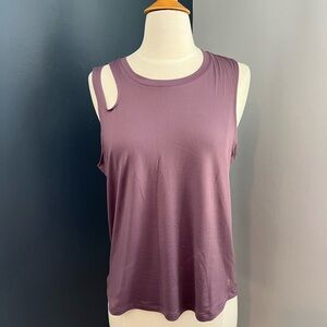 Balance Collection Women’s Mauve Cutout Athletic Tank Top Medium